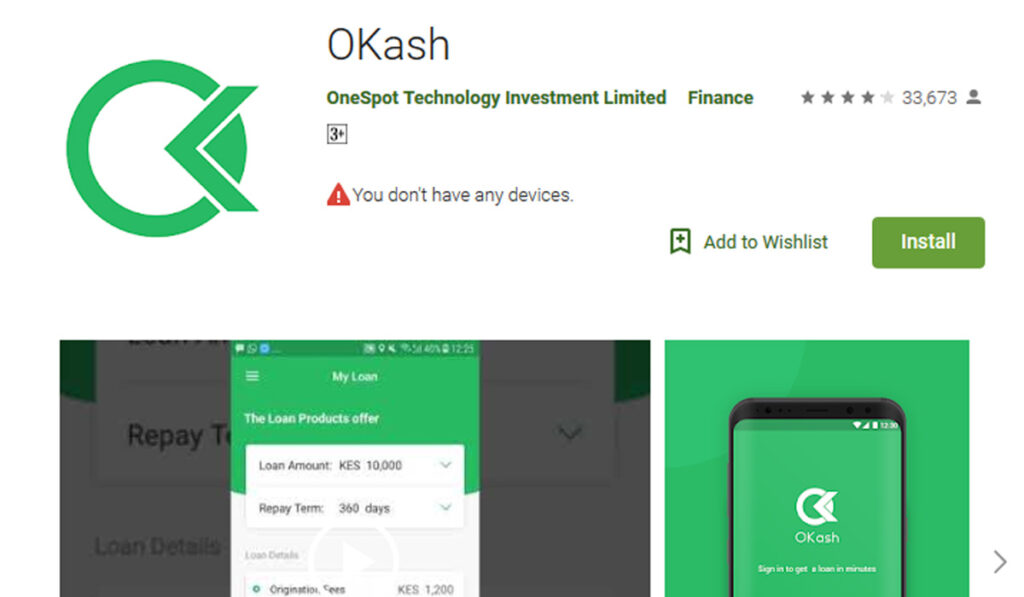 Okash Loan App on google play store
